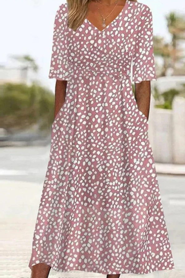 Colette | Polka-Dot Midi Dress, Elegant and Waist-Flattering