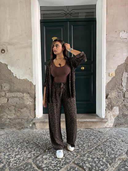 Leopard Print Cozy Coordinated Set