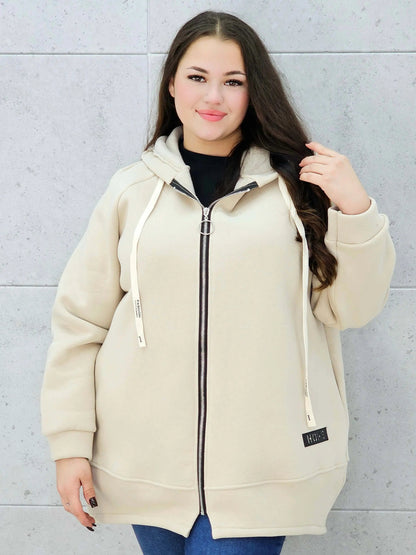 Plus-Size Zip-Up Hoodie