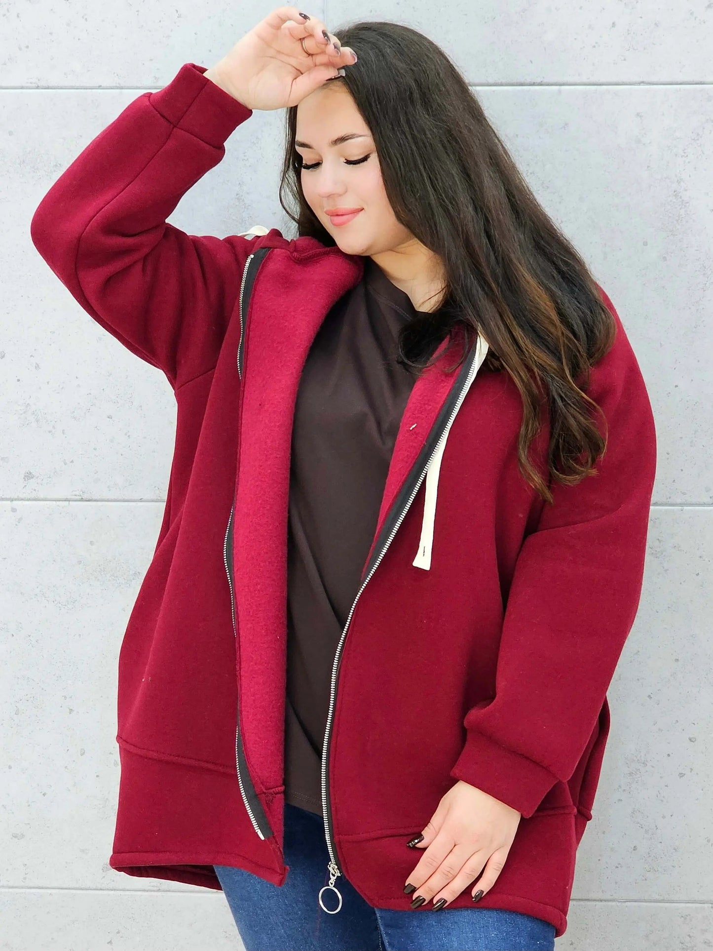 Plus-Size Zip-Up Hoodie