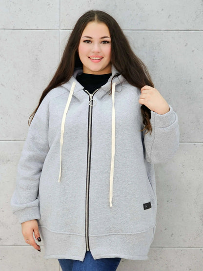 Plus-Size Zip-Up Hoodie