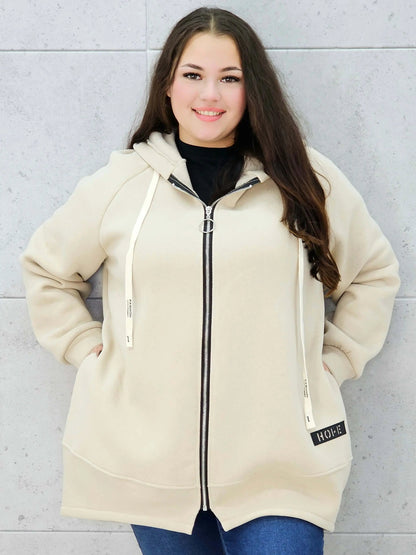 Plus-Size Zip-Up Hoodie
