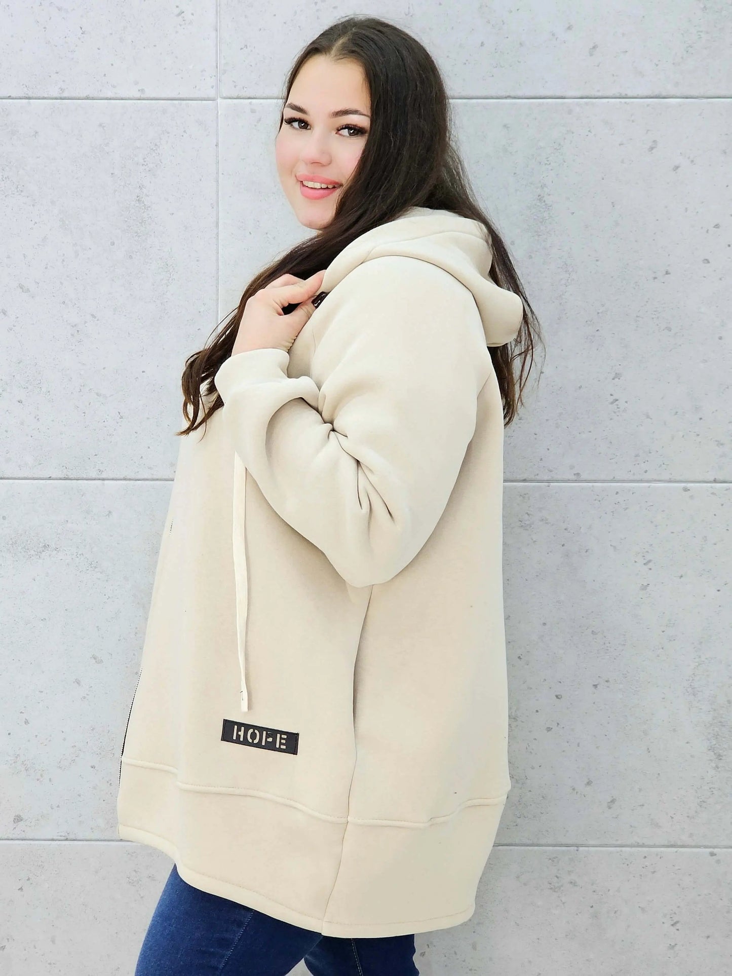 Plus-Size Zip-Up Hoodie