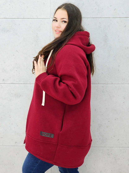 Plus-Size Zip-Up Hoodie