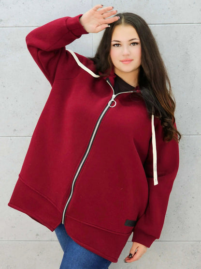 Plus-Size Zip-Up Hoodie