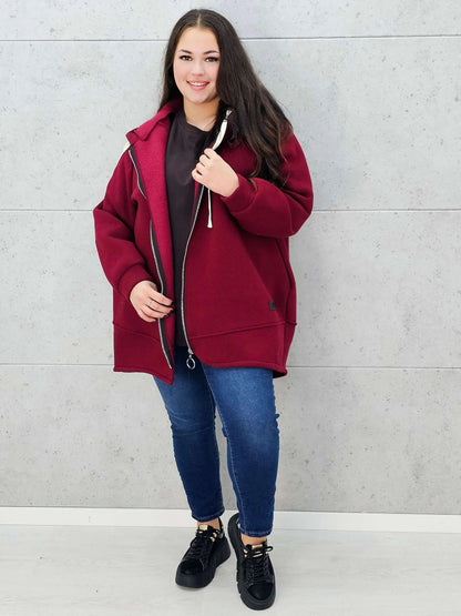 Plus-Size Zip-Up Hoodie