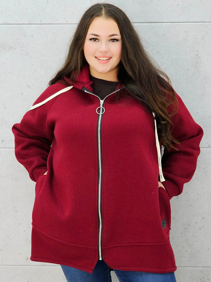Plus-Size Zip-Up Hoodie