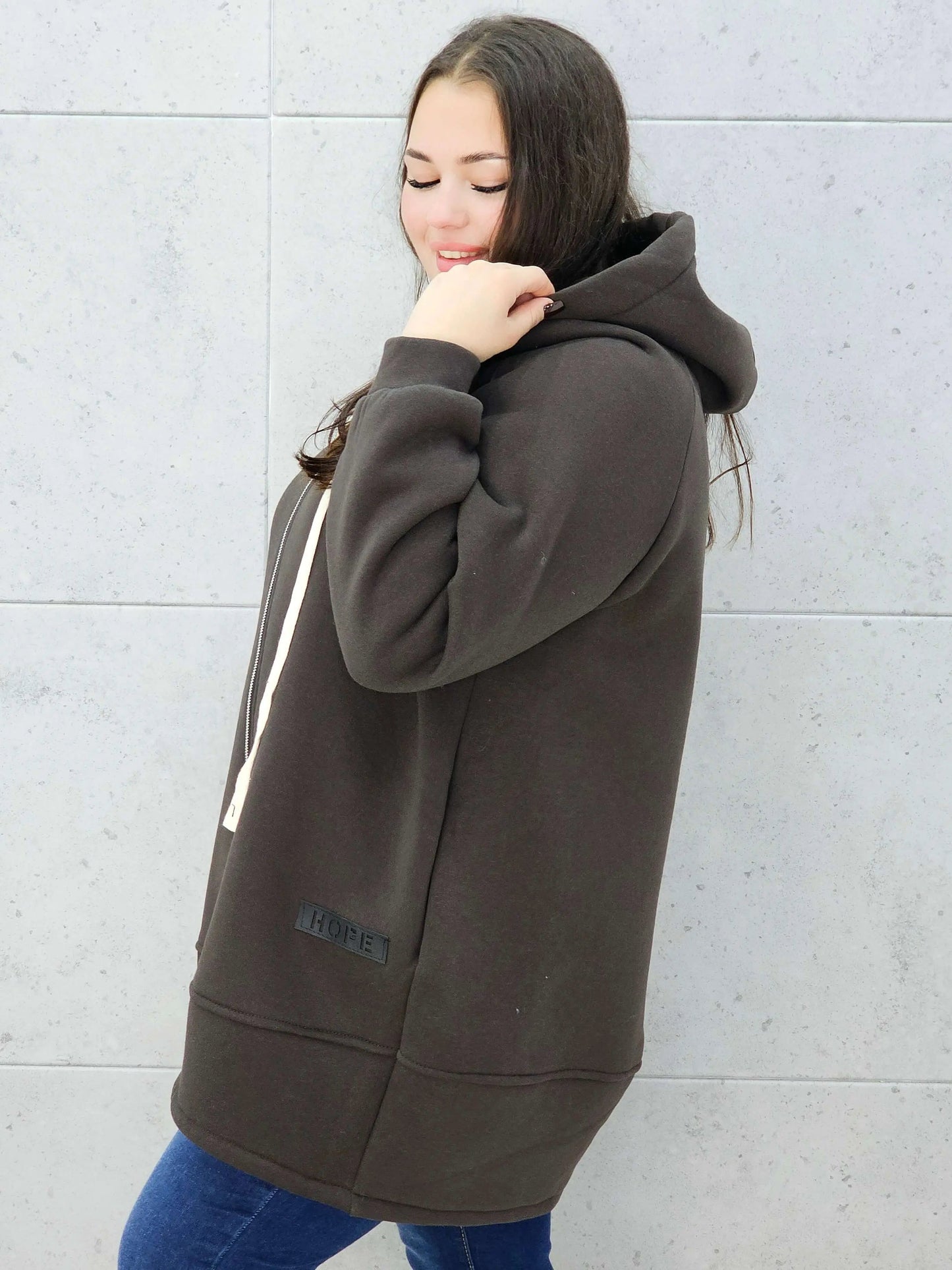 Plus-Size Zip-Up Hoodie