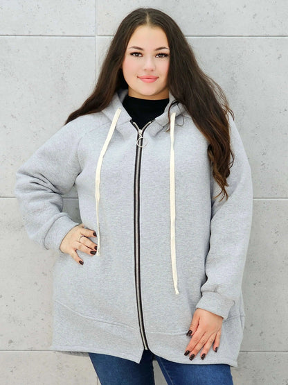 Plus-Size Zip-Up Hoodie