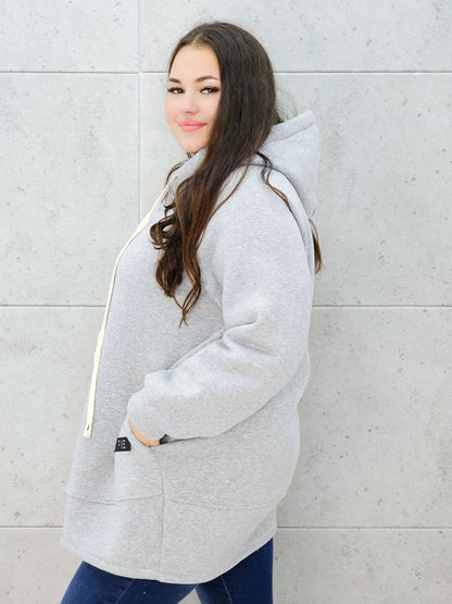 Plus-Size Zip-Up Hoodie