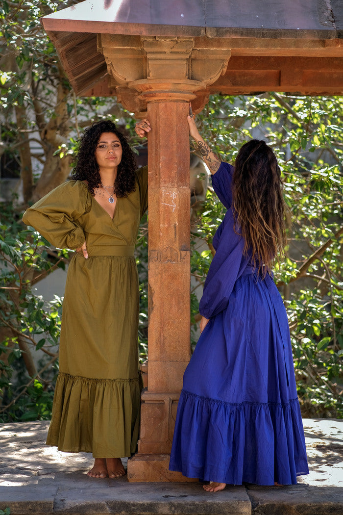 Devi Olive Green Dress
