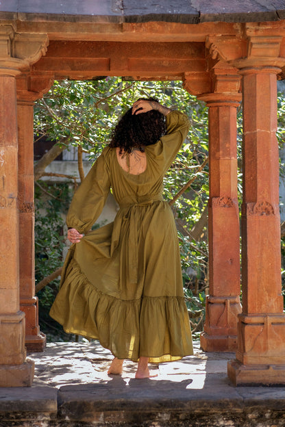 Devi Olive Green Dress