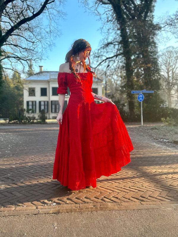 Dream Dress with Red Embroidery