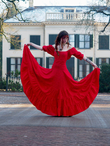 Dream Dress with Red Embroidery