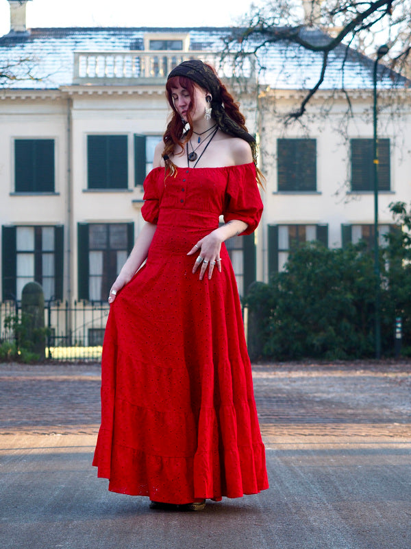Dream Dress with Red Embroidery
