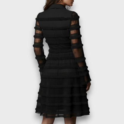 Parisa – Midi Dress with Transparent Fringe