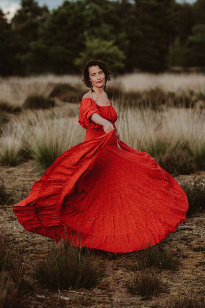 Dream Dress with Red Embroidery