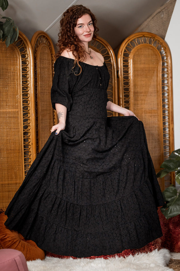 Dream Dress Black Embroidery