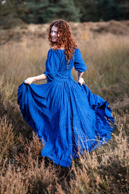 Dream Dress with Blue Embroidery