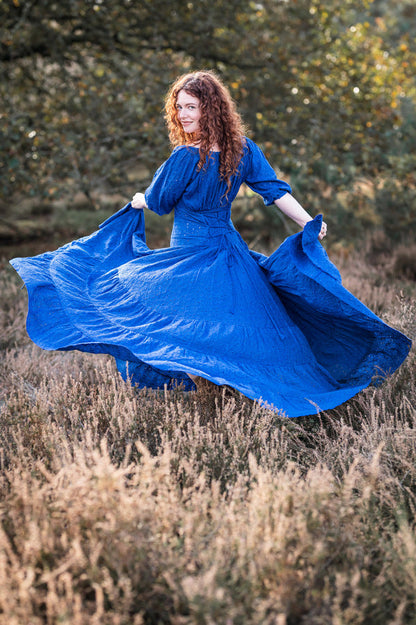 Dream Dress with Blue Embroidery