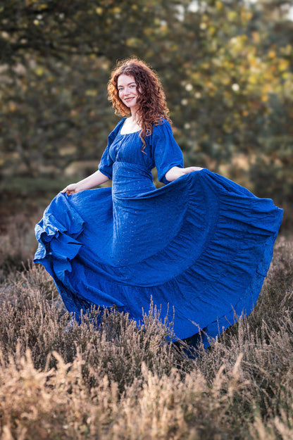 Dream Dress with Blue Embroidery