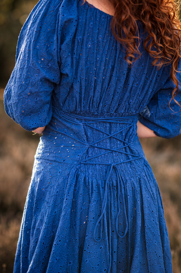Dream Dress with Blue Embroidery