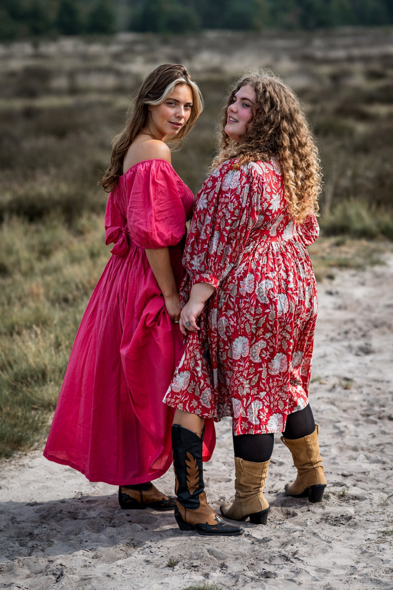Fay Dress Handblock Red